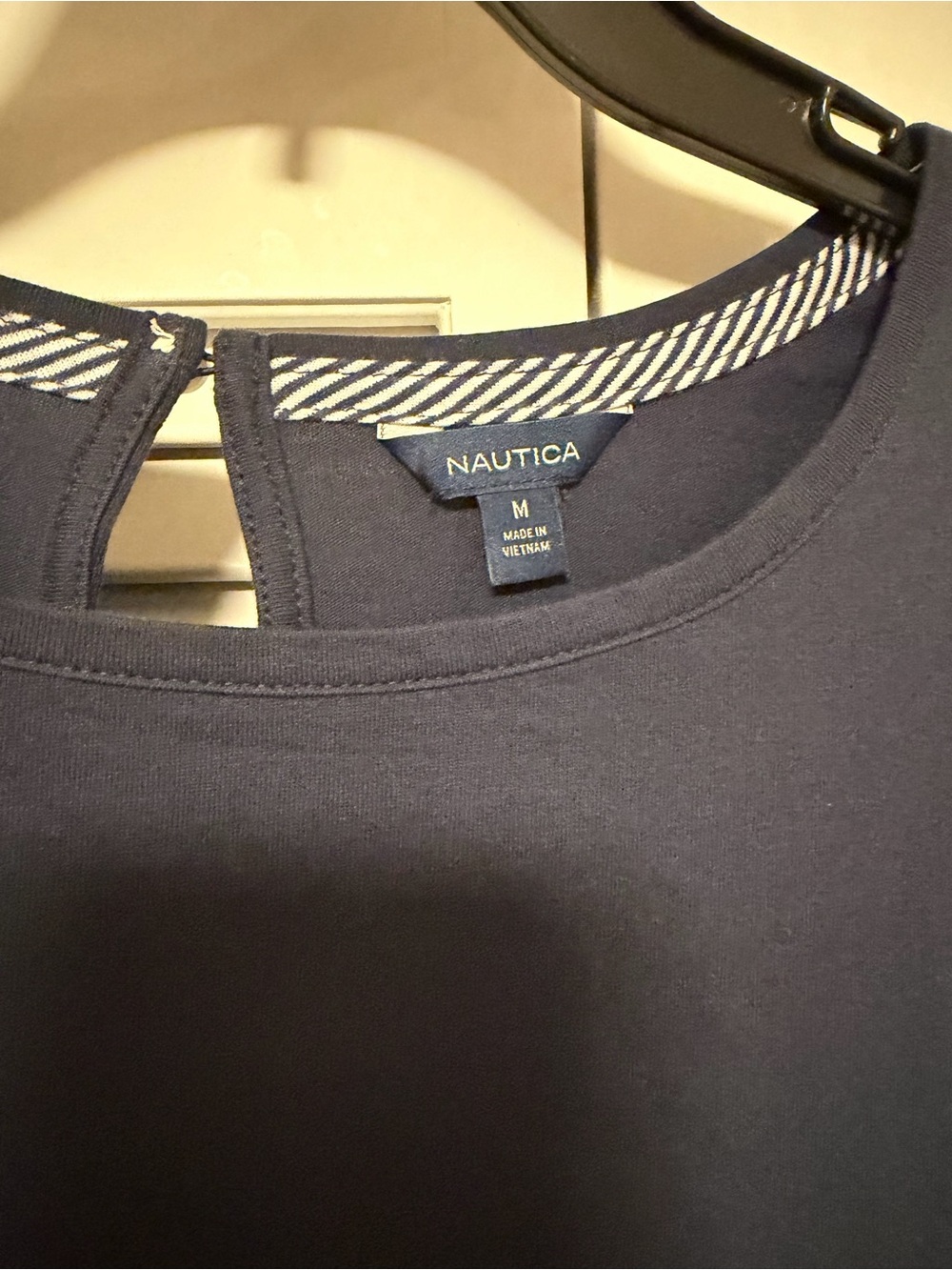 Nautica Navy Side Tie Short Sleeve Top Medium NWT - Picture 5 of 8